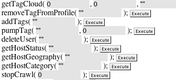 A few of the methods available to call on the site
